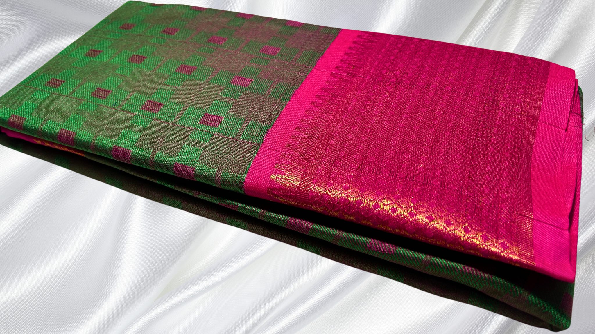 Tam Fancy Soft Silk Saree - Peacock Green