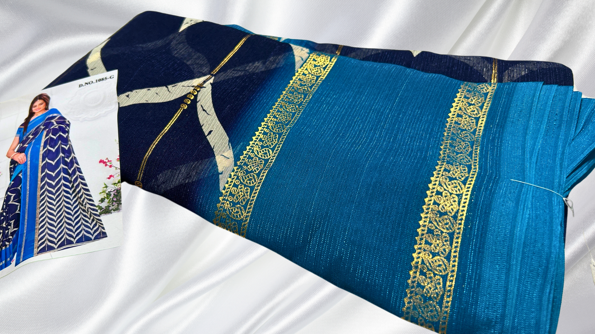 Manipur Soft Foil Silk Saree - Blue