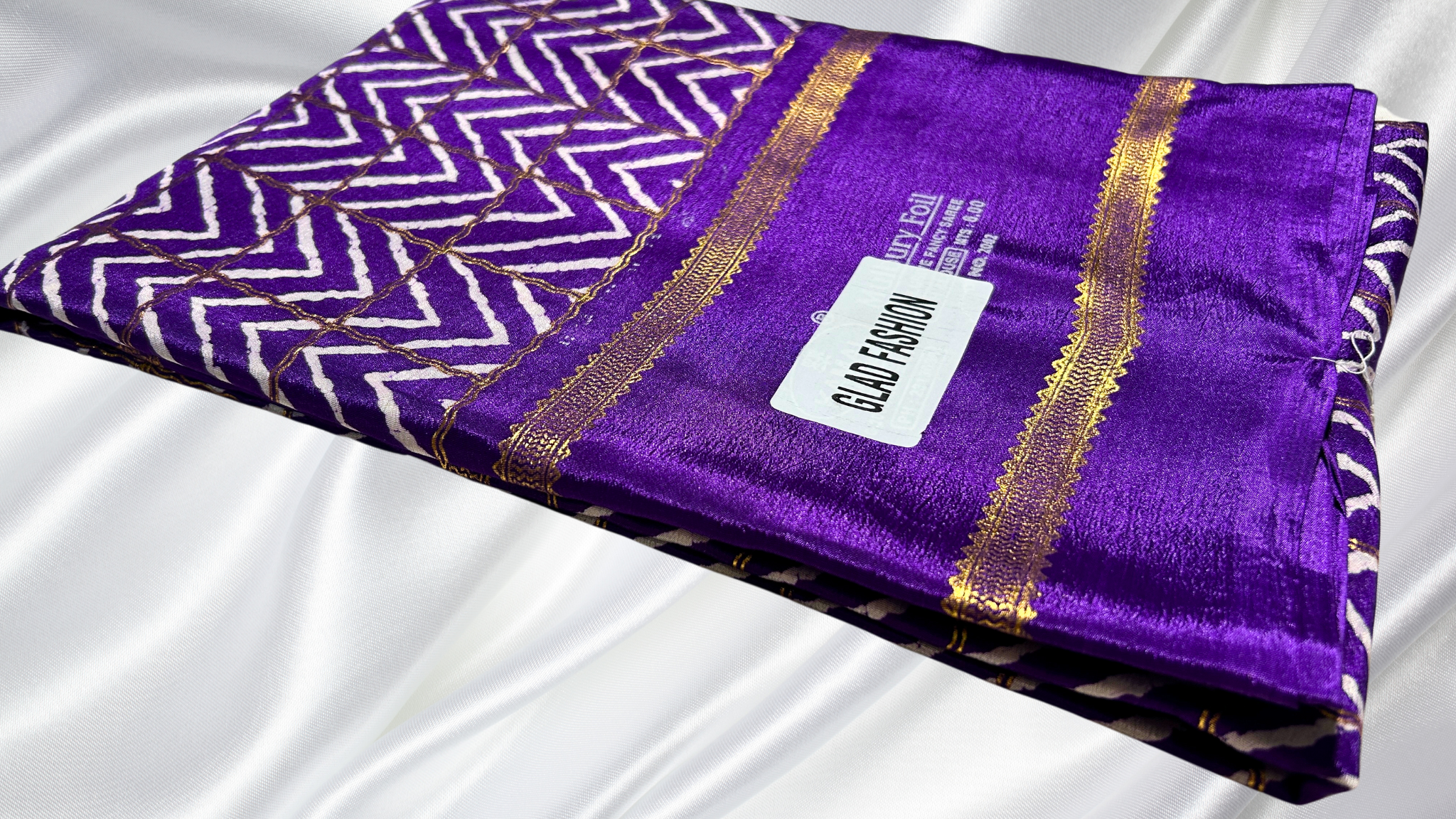 Mulberry Soft Goil Foil Saree - Lavendar