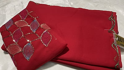 Malika Soft Fancy Saree - Red