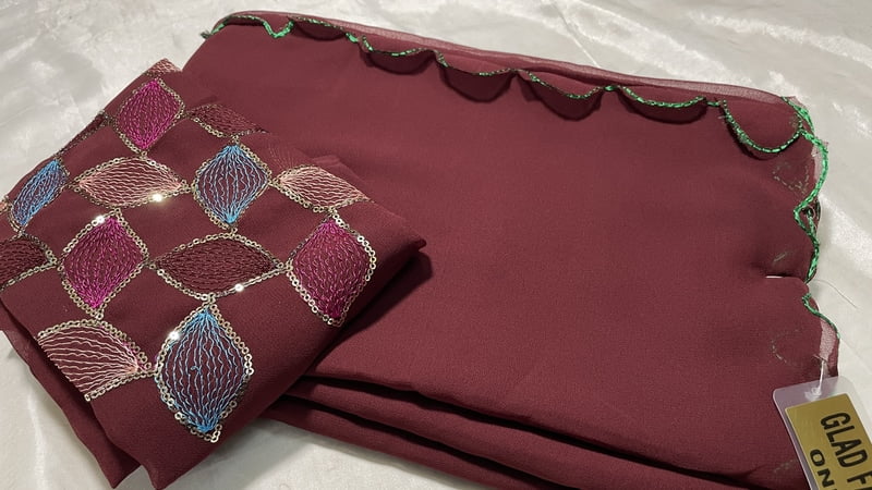 Malika Soft Fancy Saree - Brown