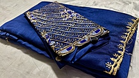 Roopvati Marble Designer Saree - Ink Blue