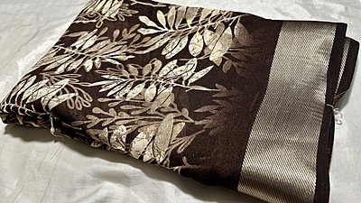 Shivani Soft Marble Silk Saree - Brown