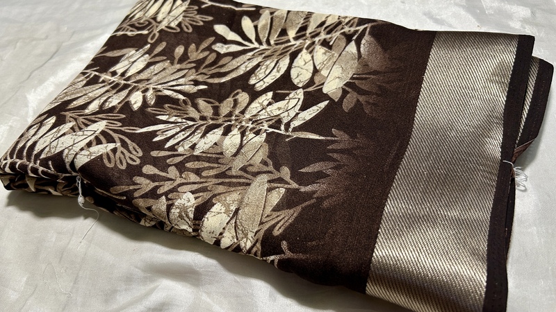 Shivani Soft Marble Silk Saree - Brown
