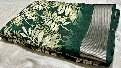 Shivani Soft Marble Silk Saree - Green