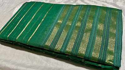 Cotton Weaves Saree - Grass Green