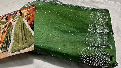 Shivanta Marble Stone Saree - Pista
